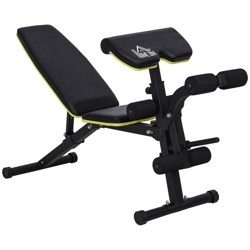 Multi-functional sit-up and dumbbell bench with adjustable angles and padded support



