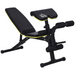Multi-functional sit-up and dumbbell bench with adjustable angles and padded support


