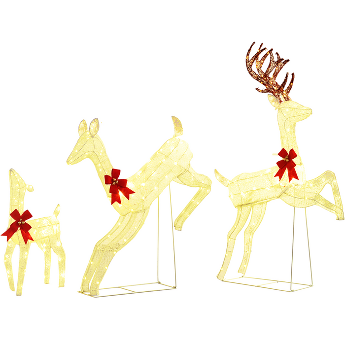 LED Light-Up Reindeer Family – Warm White Outdoor Christmas Display - Samanta Factory