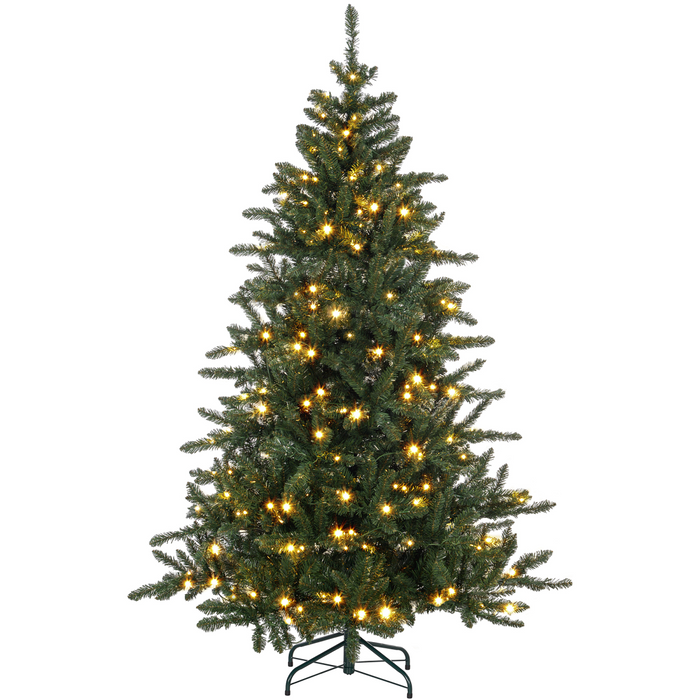 6ft pre-lit Christmas tree with warm white LED lights and metal base

