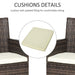 2-Seater Rattan Garden Armchair Set w/ Thick Cushions | Galvanized Metal Frame (Brown) - Samanta Factory