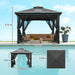 3x3m Gazebo Party Tent | Double-Tier Patio Canopy with UV Protection & Steel Frame – Garden Sun Shade - Samanta Factory