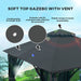 3x3m Gazebo Party Tent | Double-Tier Patio Canopy with UV Protection & Steel Frame – Garden Sun Shade - Samanta Factory