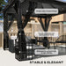 3x3m Gazebo Party Tent | Double-Tier Patio Canopy with UV Protection & Steel Frame – Garden Sun Shade - Samanta Factory