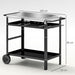 Outsunny BBQ Trolley: Stainless Steel Pizza Table & Versatile Outdoor Cart - Samanta Factory