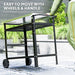 Outsunny BBQ Trolley: Stainless Steel Pizza Table & Versatile Outdoor Cart - Samanta Factory