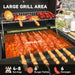 Outsunny Charcoal BBQ Grill with Warming Rack and 3 Shelves - Samanta Factory