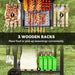 Outsunny Charcoal BBQ Grill with Warming Rack and 3 Shelves - Samanta Factory
