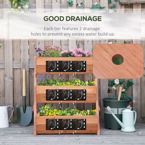 Raised Garden Bed – 3-Tier Wooden Planter Box - Samanta Factory