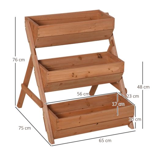 Raised Garden Bed – 3-Tier Wooden Planter Box - Samanta Factory