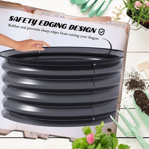 Raised Planter Set – Sturdy Galvanized Steel Design - Samanta Factory