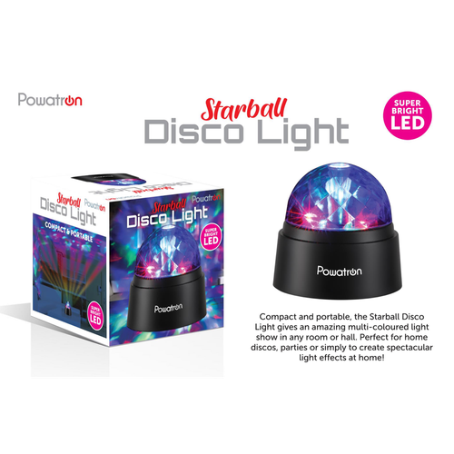 Powertron Starball Disco Light | Compact and portable, Multi-coloured light - Samanta Factory