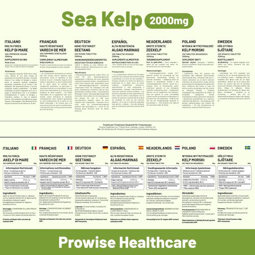 Sea Kelp 2000mg – 200 Vegan Tablets | Natural Iodine Support - Samanta Factory