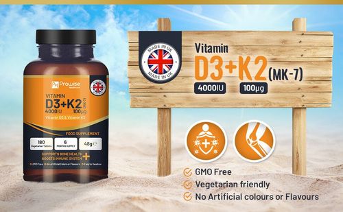 Vitamin D3 & K2 Supplement – High Potency for Bone & Immune Support - Samanta Factory