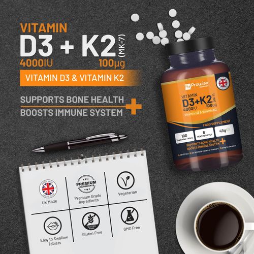 Vitamin D3 & K2 Supplement – High Potency for Bone & Immune Support - Samanta Factory