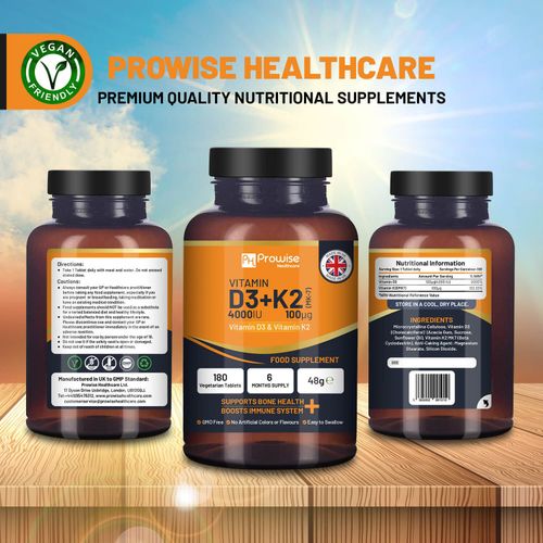 Vitamin D3 & K2 Supplement – High Potency for Bone & Immune Support - Samanta Factory