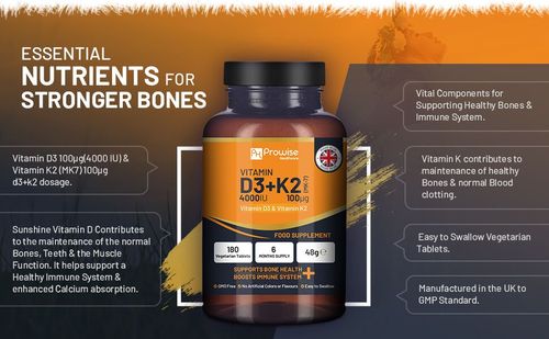 Vitamin D3 & K2 Supplement – High Potency for Bone & Immune Support - Samanta Factory