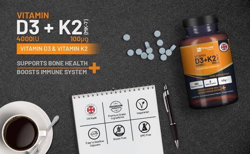Vitamin D3 & K2 Supplement – High Potency for Bone & Immune Support - Samanta Factory