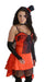 Red and black burlesque Moulin Rouge inspired Halloween fancy dress costume

