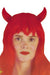  Halloween Red Devil Wig with Horns for Costume Parties