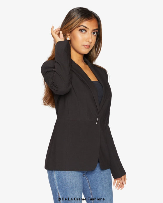 British-Made Black Relaxed Blazer – Smart/Casual Essential