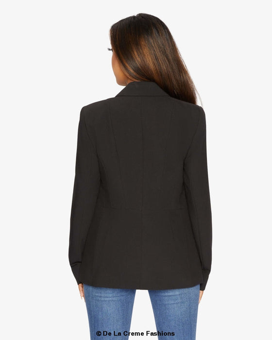 British-Made Black Relaxed Blazer – Smart/Casual Essential