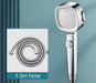 High pressure shower head with 3 spray modes and water-saving design