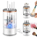 USB electric makeup brush cleaner with drying rack and dual cleaning modes

