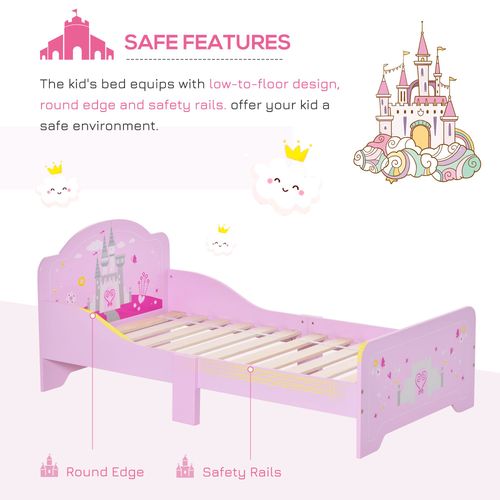 Kids Bed – Princess Castle Design with Side Rails - Samanta Factory