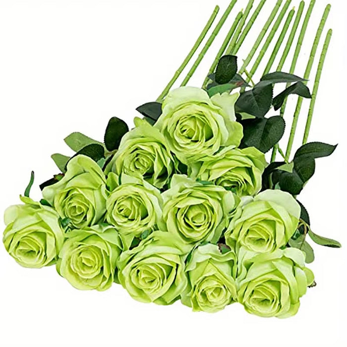 12Pcs Realistic Artificial Rose Bouquet for Weddings, Birthdays, and More for Floral Arrangements and Home Decor