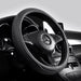 Napa Leather Perforated Patchwork Car Steering Wheel Cover, Non-Slip, Breathable, Universal 15 Inch (Approx. 38Cm)