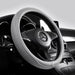 Napa Leather Perforated Patchwork Car Steering Wheel Cover, Non-Slip, Breathable, Universal 15 Inch (Approx. 38Cm)