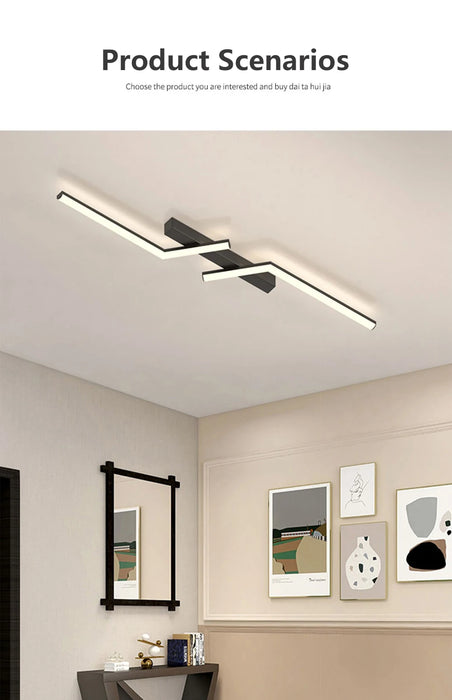 LED Line Ceiling Lamp – Sleek Modern Strip Design for Indoor Spaces - Samanta Factory