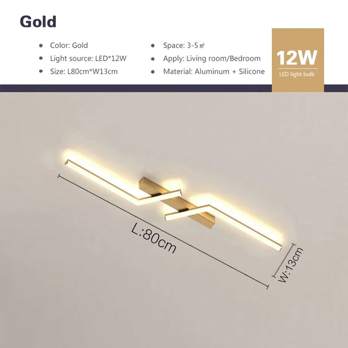 LED Line Ceiling Lamp – Sleek Modern Strip Design for Indoor Spaces - Samanta Factory