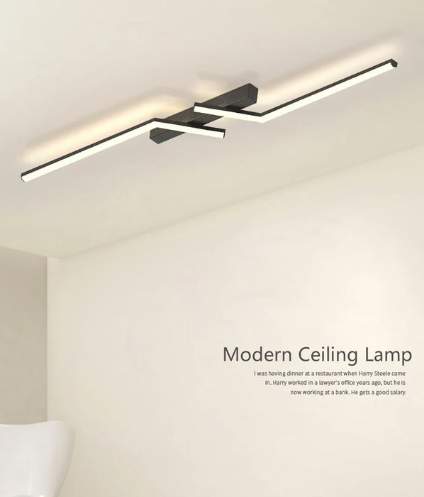 LED Line Ceiling Lamp – Sleek Modern Strip Design for Indoor Spaces - Samanta Factory