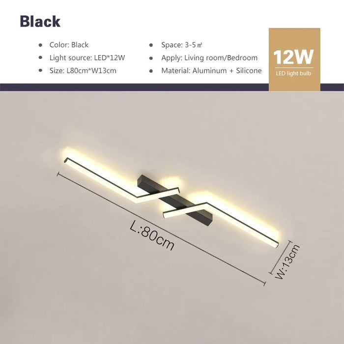 LED Line Ceiling Lamp – Sleek Modern Strip Design for Indoor Spaces - Samanta Factory