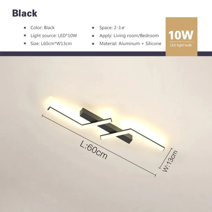 LED Line Ceiling Lamp – Sleek Modern Strip Design for Indoor Spaces - Samanta Factory