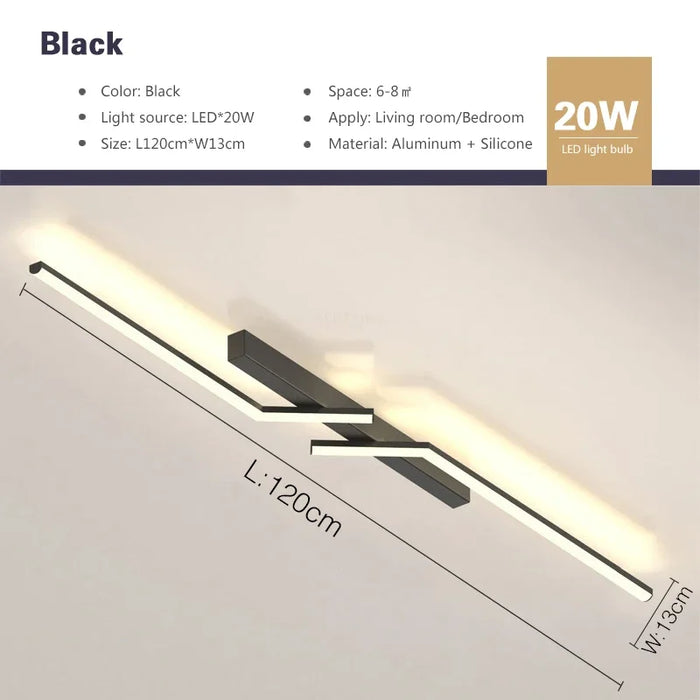 LED Line Ceiling Lamp – Sleek Modern Strip Design for Indoor Spaces - Samanta Factory