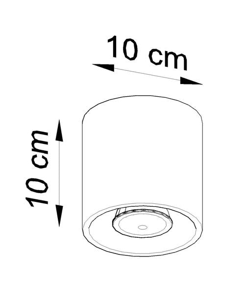Ceiling Lamp – Modern Black Round Design with GU10 Socket - Samanta Factory
