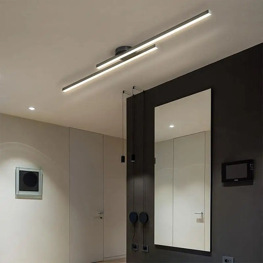 Dimmable modern LED ceiling light with adjustable color temperature for home interiors