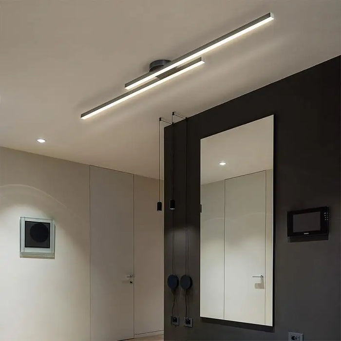 Dimmable modern LED ceiling light with adjustable color temperature for home interiors