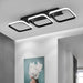 Modern black frosted Nordic ceiling light with dimmable LED and aluminum design