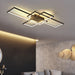 Modern aluminum LED chandelier with shadeless design and remote control