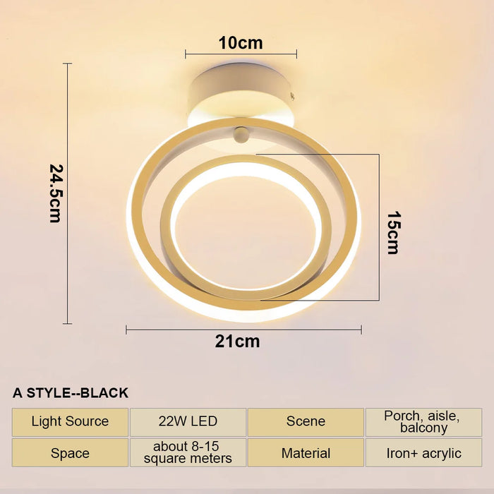 LED Ceiling Light – Creative Dual-Ring Design for Modern Interiors - Samanta Factory