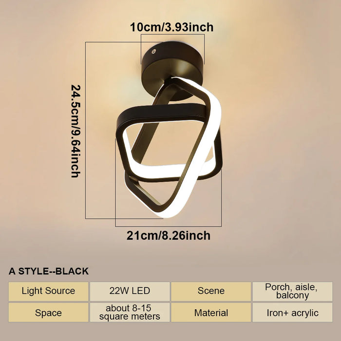 LED Ceiling Light – Creative Dual-Ring Design for Modern Interiors - Samanta Factory