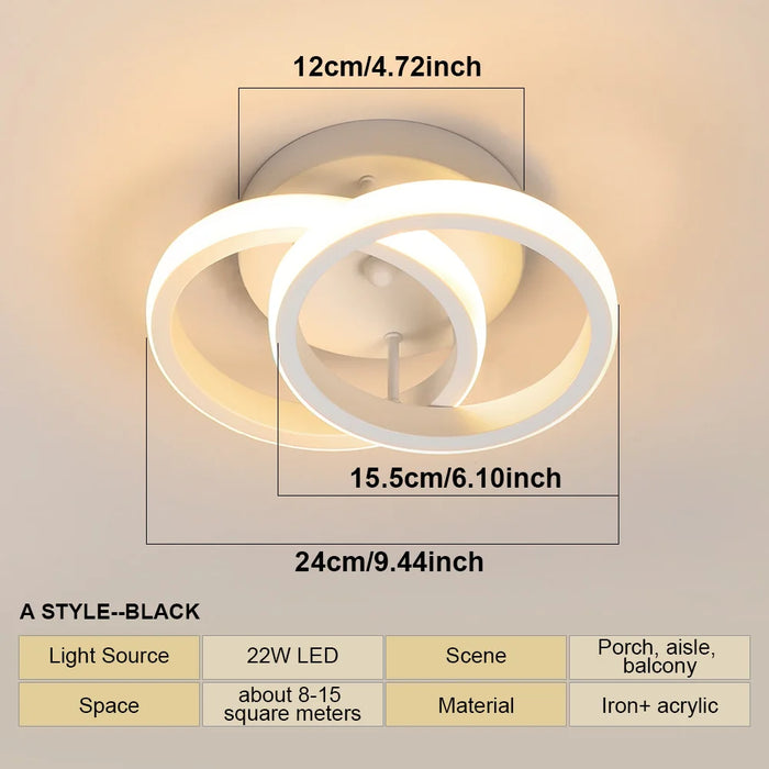 LED Ceiling Light – Creative Dual-Ring Design for Modern Interiors - Samanta Factory