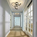Modern dual-ring LED ceiling light for living room and home interiors