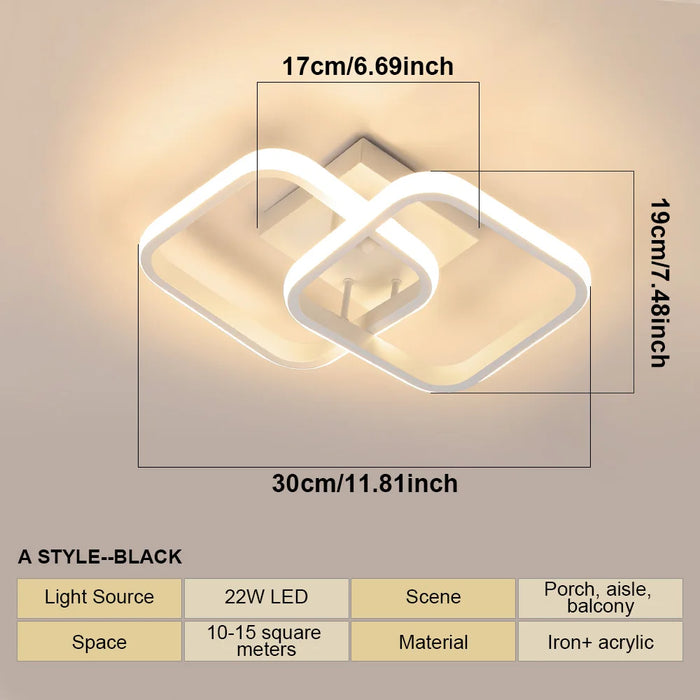 LED Ceiling Light – Creative Dual-Ring Design for Modern Interiors - Samanta Factory