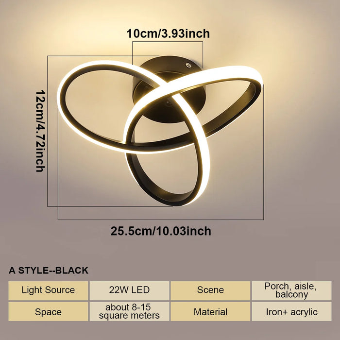 LED Ceiling Light – Creative Dual-Ring Design for Modern Interiors - Samanta Factory