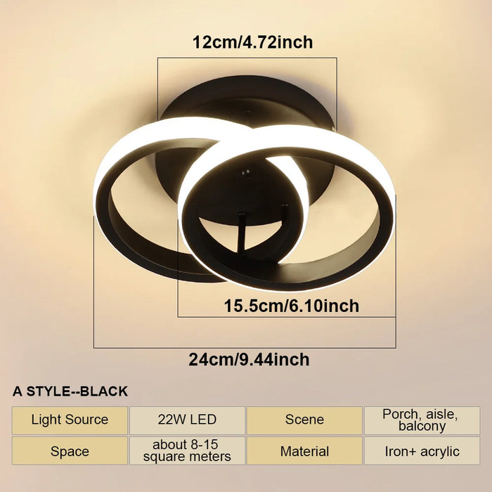 LED Ceiling Light – Creative Dual-Ring Design for Modern Interiors - Samanta Factory
